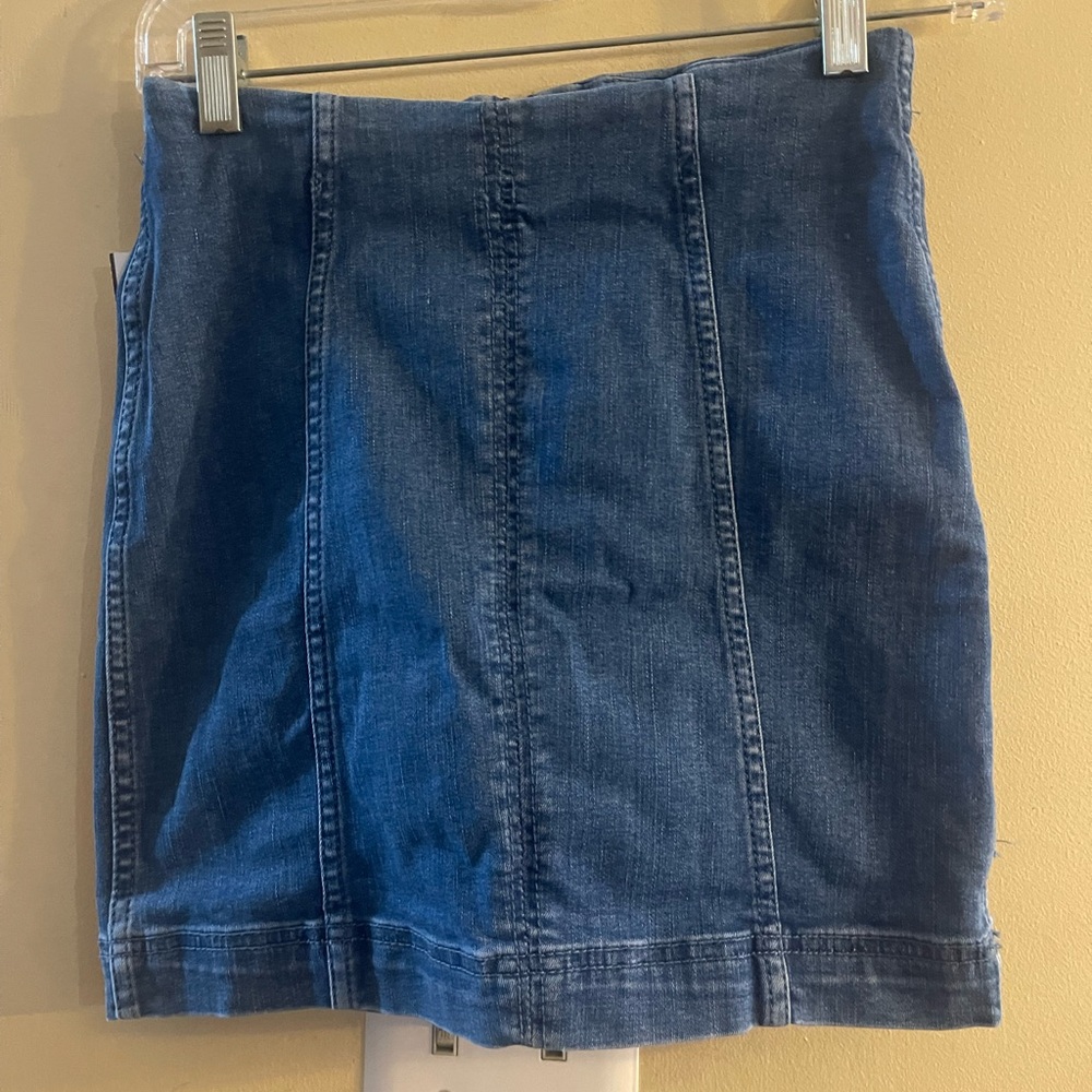 Free People denim mini skirt, size 0